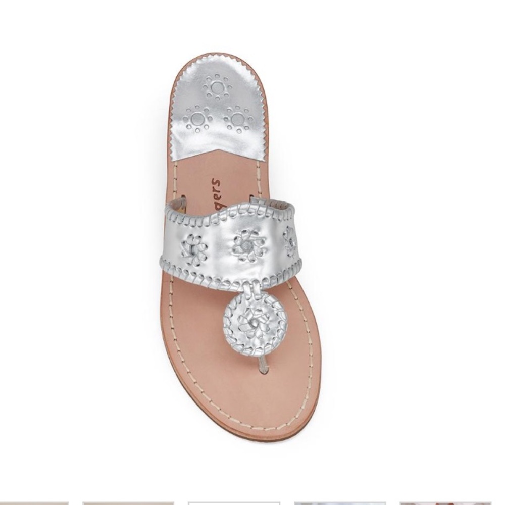Jack Rogers Silver Sandals NWT - Picture 3 of 8